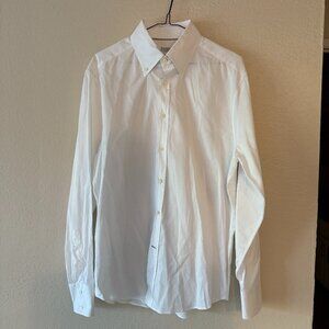 Brunello Cucinelli Men's Dress Shirt Slim Fit Size M White